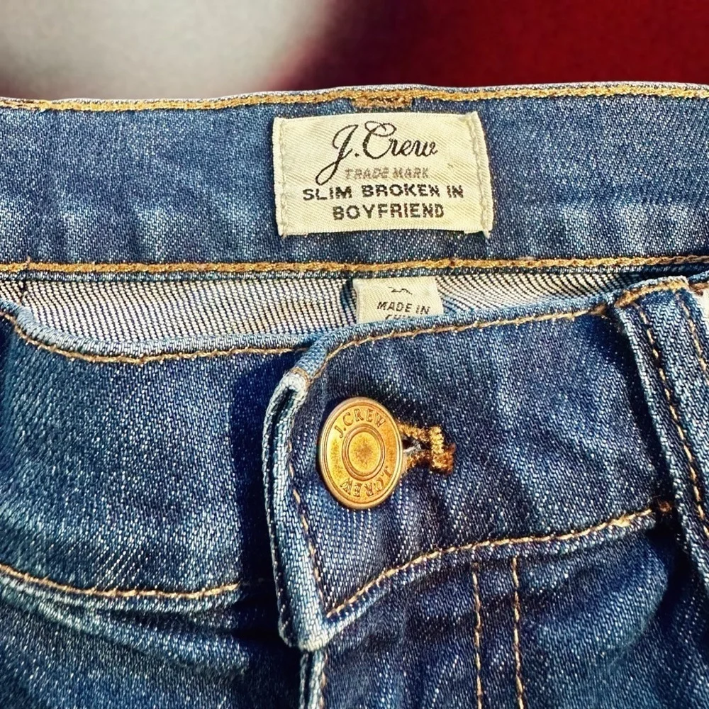 J. Crew ‘Slim Broken in Boyfriend Jean’ F4728 in Dark Wash Fall 2016 Size 28